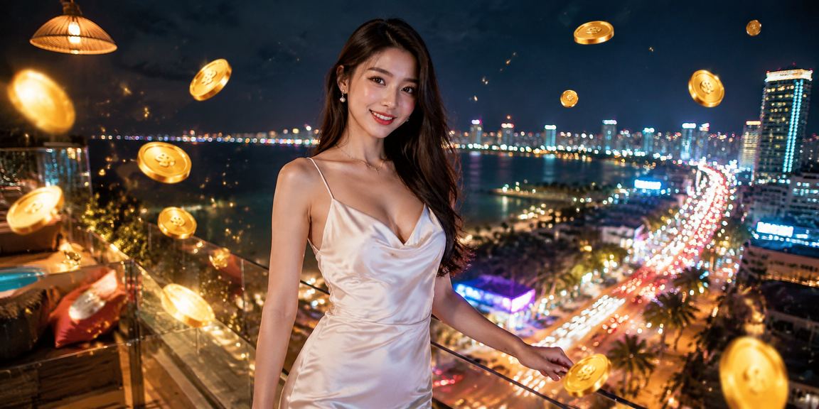 Khung cảnh bãi biển Đà Nẵng về đêm với hoạt động giải trí casino trực tuyến nhộn nhịp