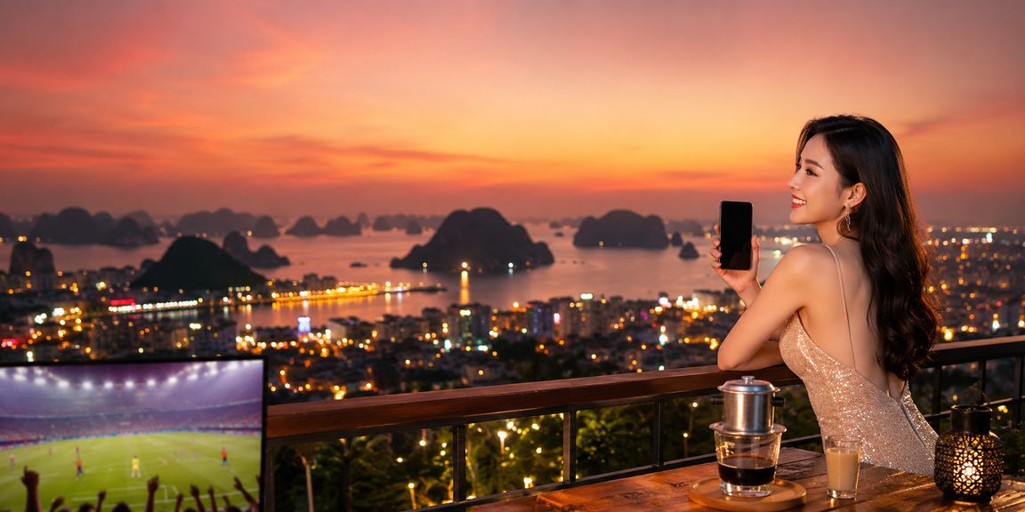 Cảnh đặt cược casino trực tuyến tại Việt Nam với giao diện nền tảng hiện đại